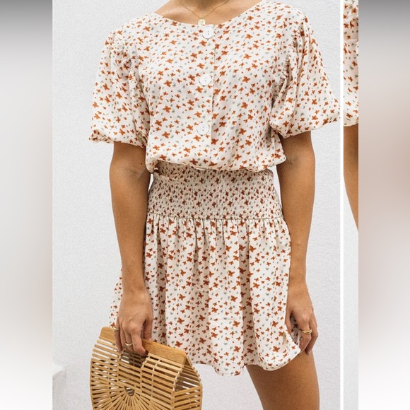 Sabo skirt autumn isle dress Small floral beige - Picture 1 of 8